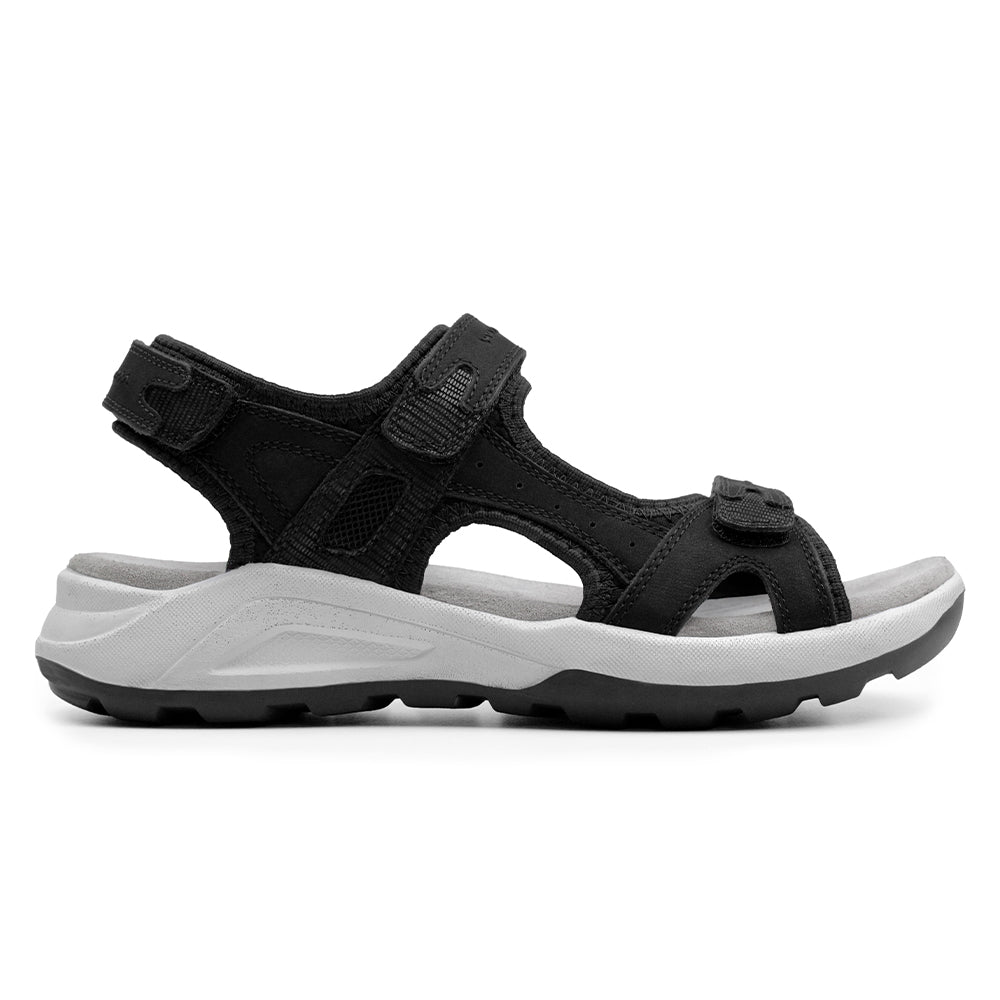 Minfot Nyhamn Sandaler Dame Nubuck Sort