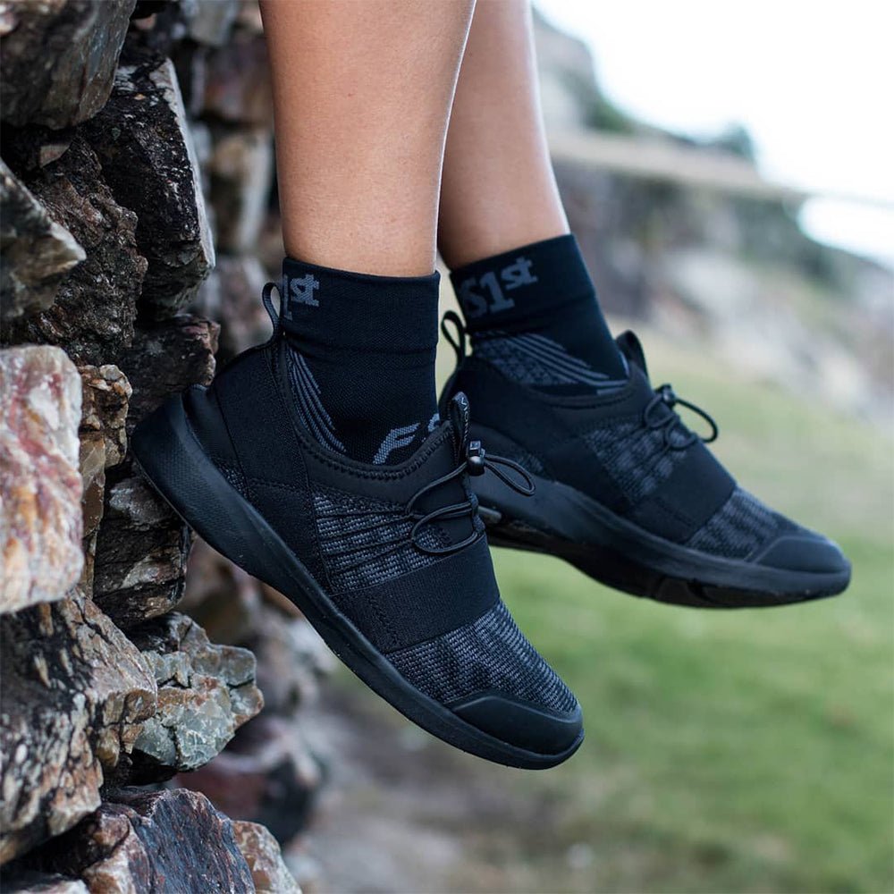 OS1st FS4 Hælsporestrømper ¼ Crew Sock Black