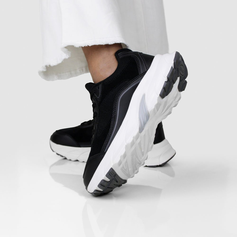 Minfot Sneaker Joy Mesh Ruskind Sort Hvid