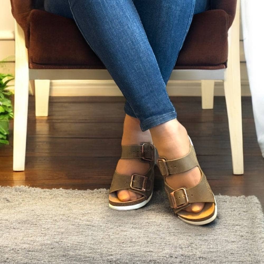 Scholl Moldava Sandaler Dame Oliv
