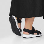 Minfot Nyhamn Sandaler Dame Nubuck Sort
