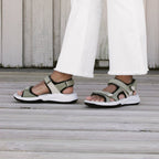Minfot Nyhamn Sandaler Dame Green Beige