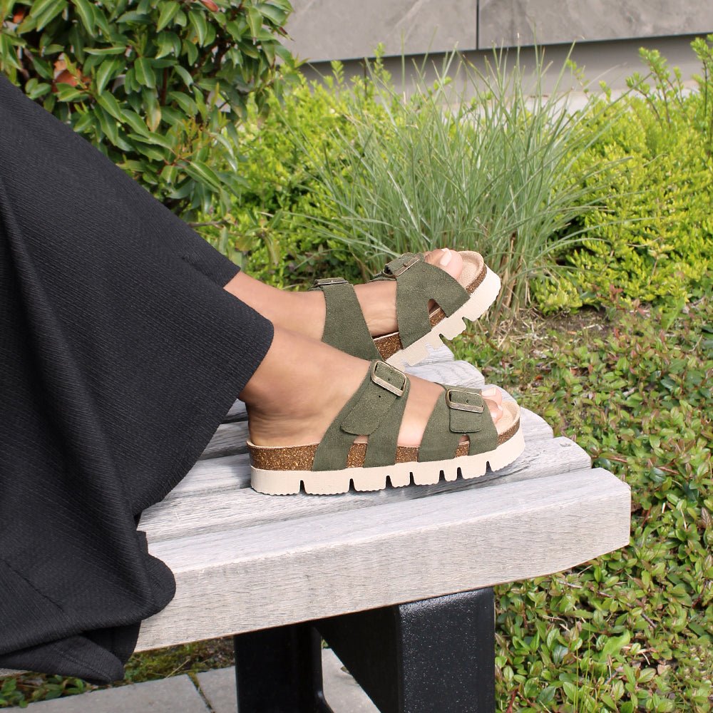 Minfot Upstep Lill Sandaler Dame Ruskind Grøn