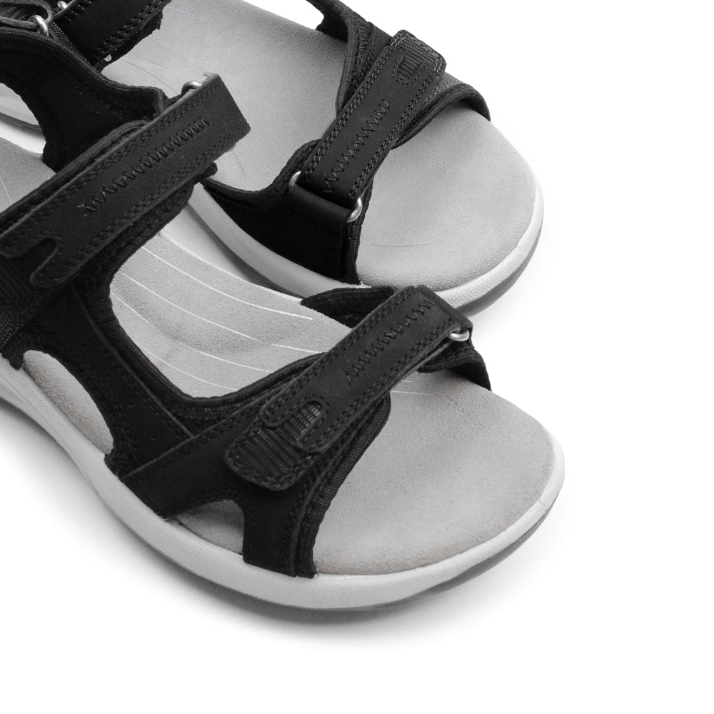 Minfot Nyhamn Sandaler Dame Nubuck Sort