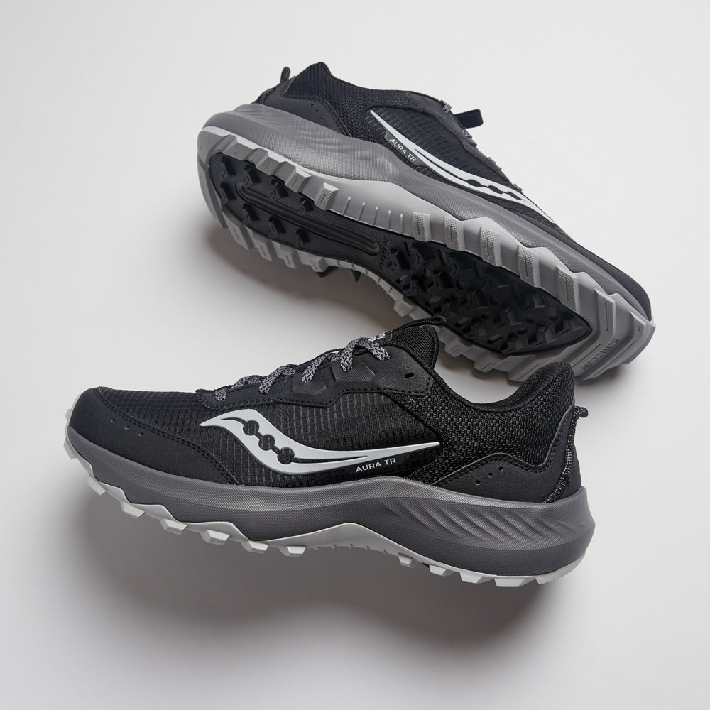 Saucony Aura TR Løbesko Trail Herre Black Gravel
