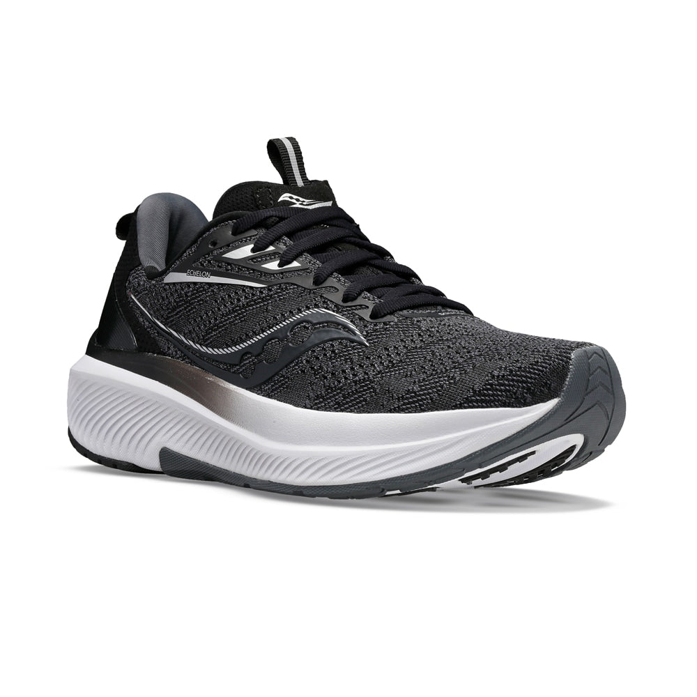 Saucony Echelon 9 Løbesko Herre Extra Bred Sort Hvid