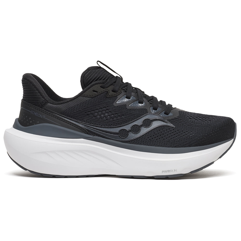 Saucony Echelon 11 Løbesko Dame Ekstra Bred Black White