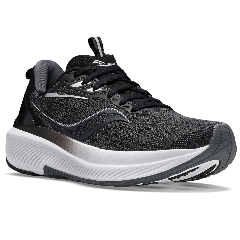 Saucony Echelon 9 Løbesko Herre Bred Sort Hvid