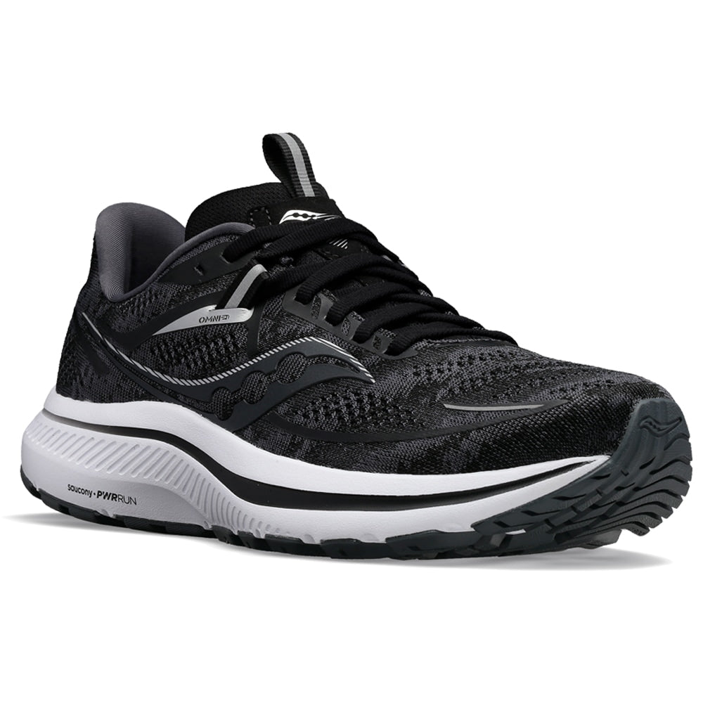 Saucony Omni 21 Løbesko Dame Bred Sort Hvid