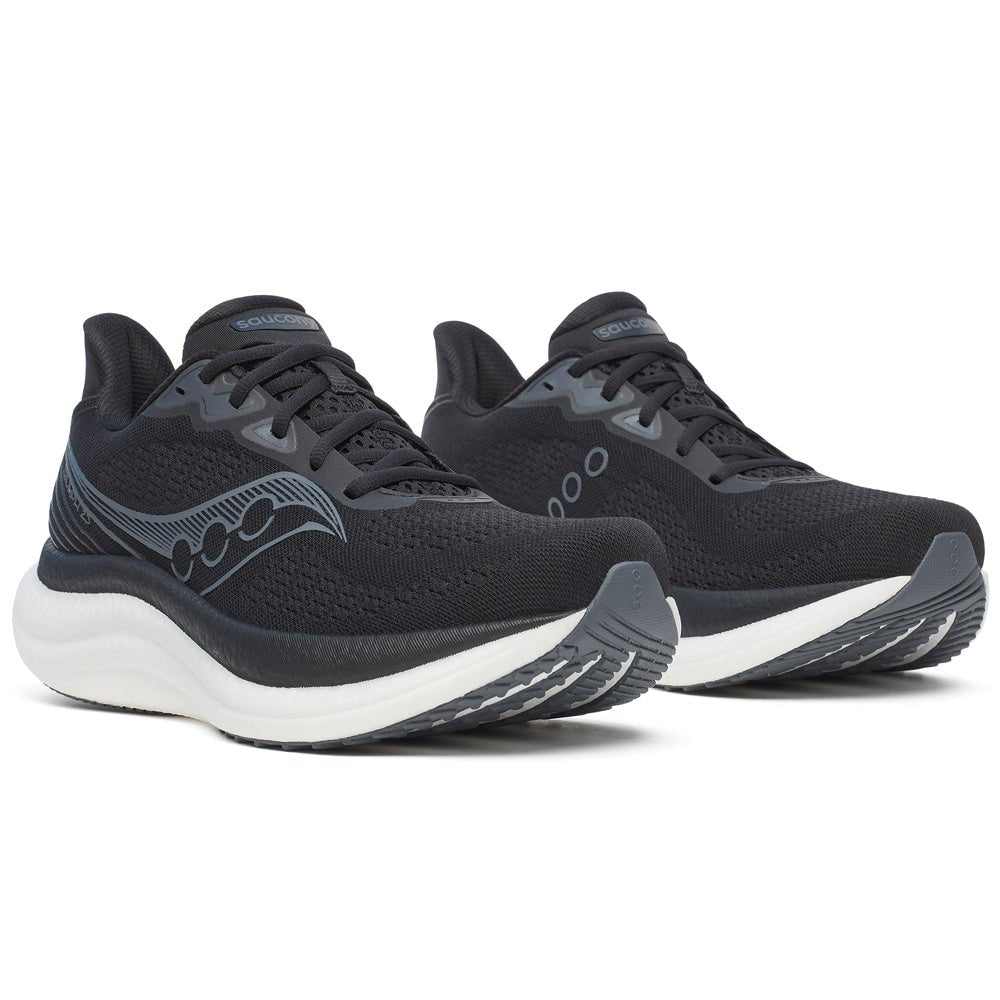 Saucony Triumph 23 Løbesko Herre Bred Sort Hvid