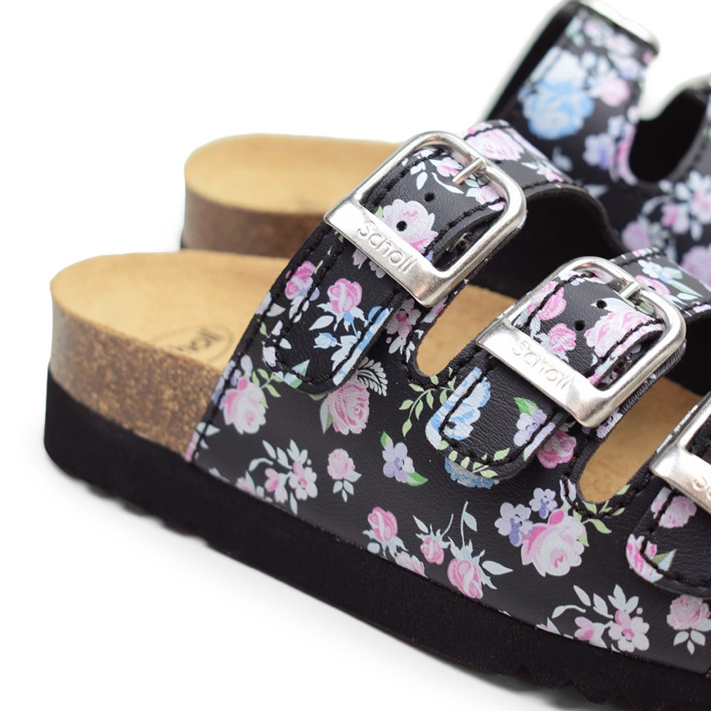 Produktbild 9 - Scholl Sandal Dam Rio Blommig Svart