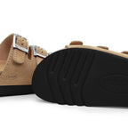 Scholl Sandal Dame Rio Light Brown Ruskind