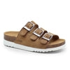Scholl Sandal Dame Rio Ruskind Lysebrun