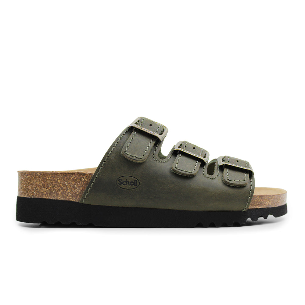 Scholl Sandaler Rio Bioprint AD Dame Khaki