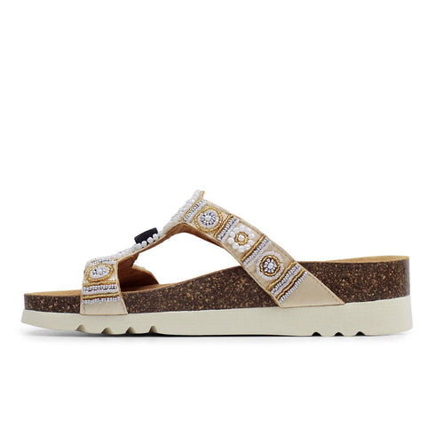 Scholl Sandaler New Bogota Bioprint Dame Gold