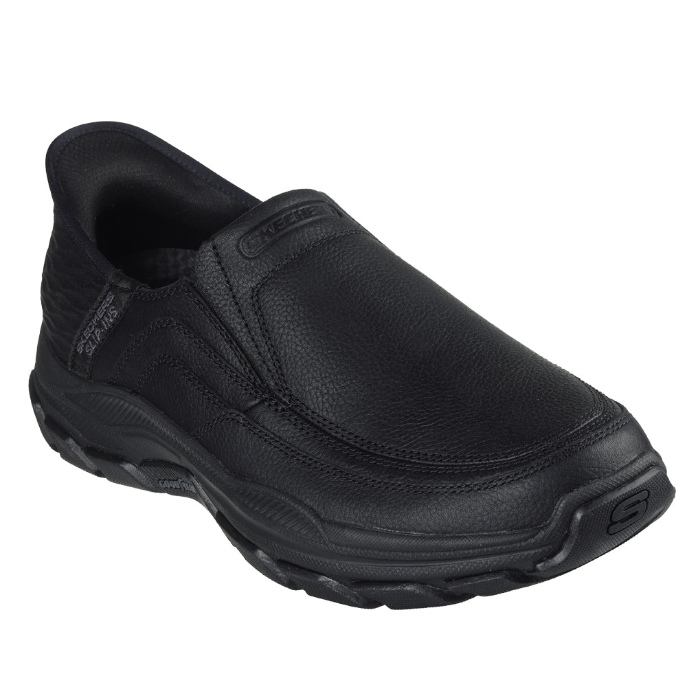 Produktbild 4 - Skechers Mens Slip-Ins Relaxed Fit Leather Black