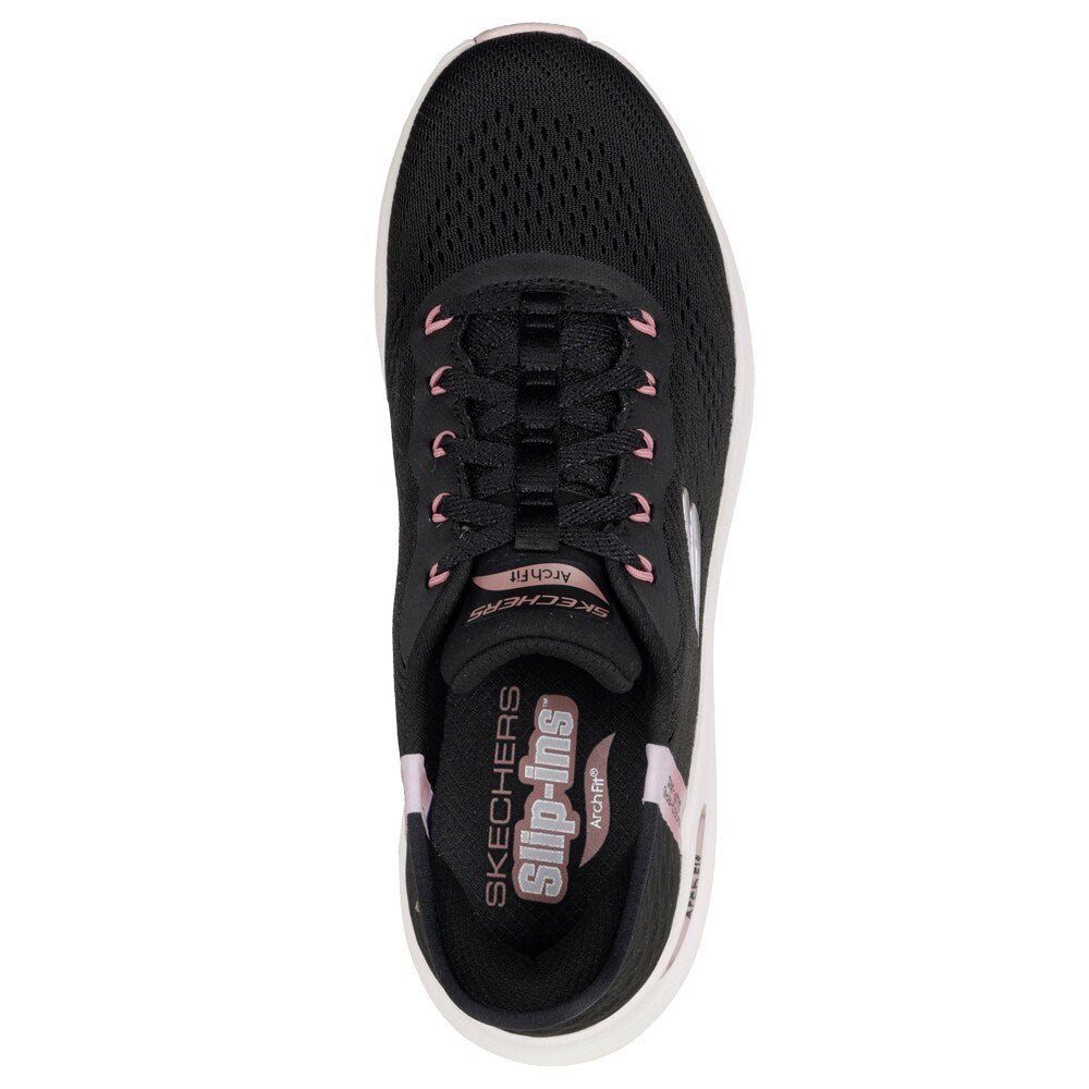 Skechers Womens Arch Fit 2.0 Easy Chic Slip-Ins Black Rose