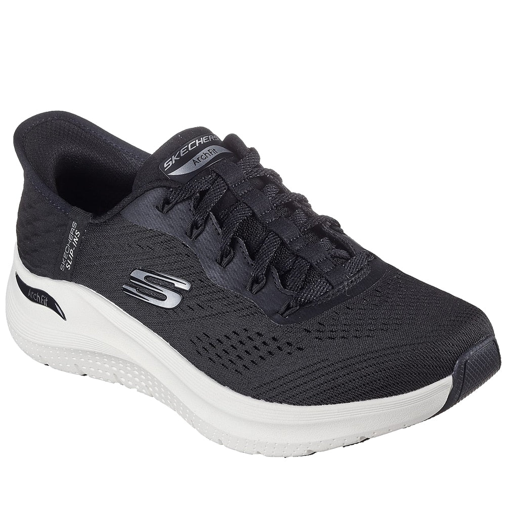 Produktbild 5 - Skechers Womens Arch Fit 2.0 Slip-Ins Black White