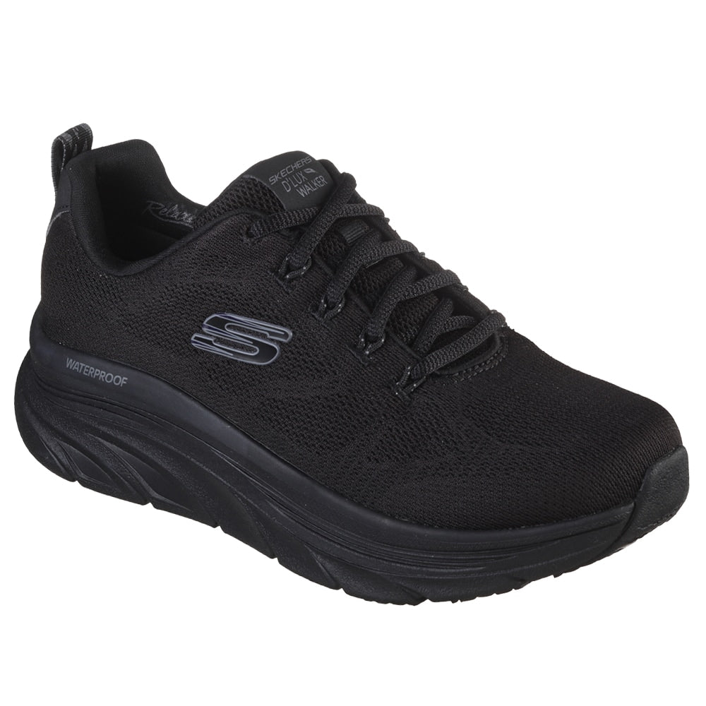 Skechers Womens D Lux Walker Vandtætte Sko Sort