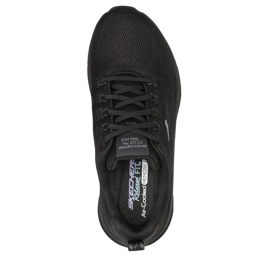 Skechers Womens D Lux Walker Vandtætte Sko Sort