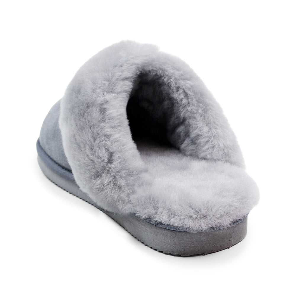 Minfot Hjemmesko Fåreskind Slip-on Duved med sål Grå