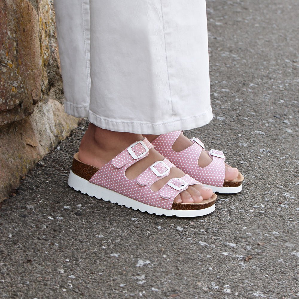 Minfot Dots Sandaler Dame Blød Bio Rosa