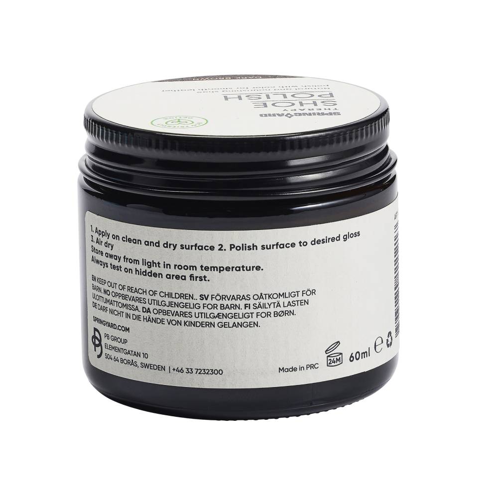 Springyard Shoe Polish Skocreme Læder Mørkebrun