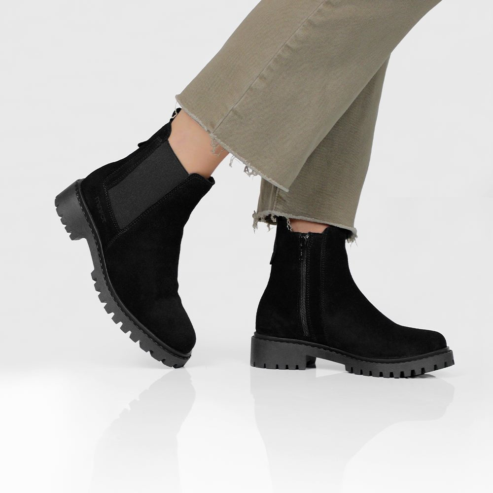Minfot Ribe Chelsea Boots Zip Ruskind Sort