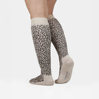 Minfot Støttestrømper Bomuld Leopard Beige 1-pak