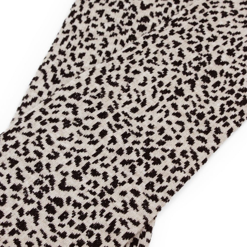 Minfot Støttestrømper Bomuld Leopard Beige 1-pak