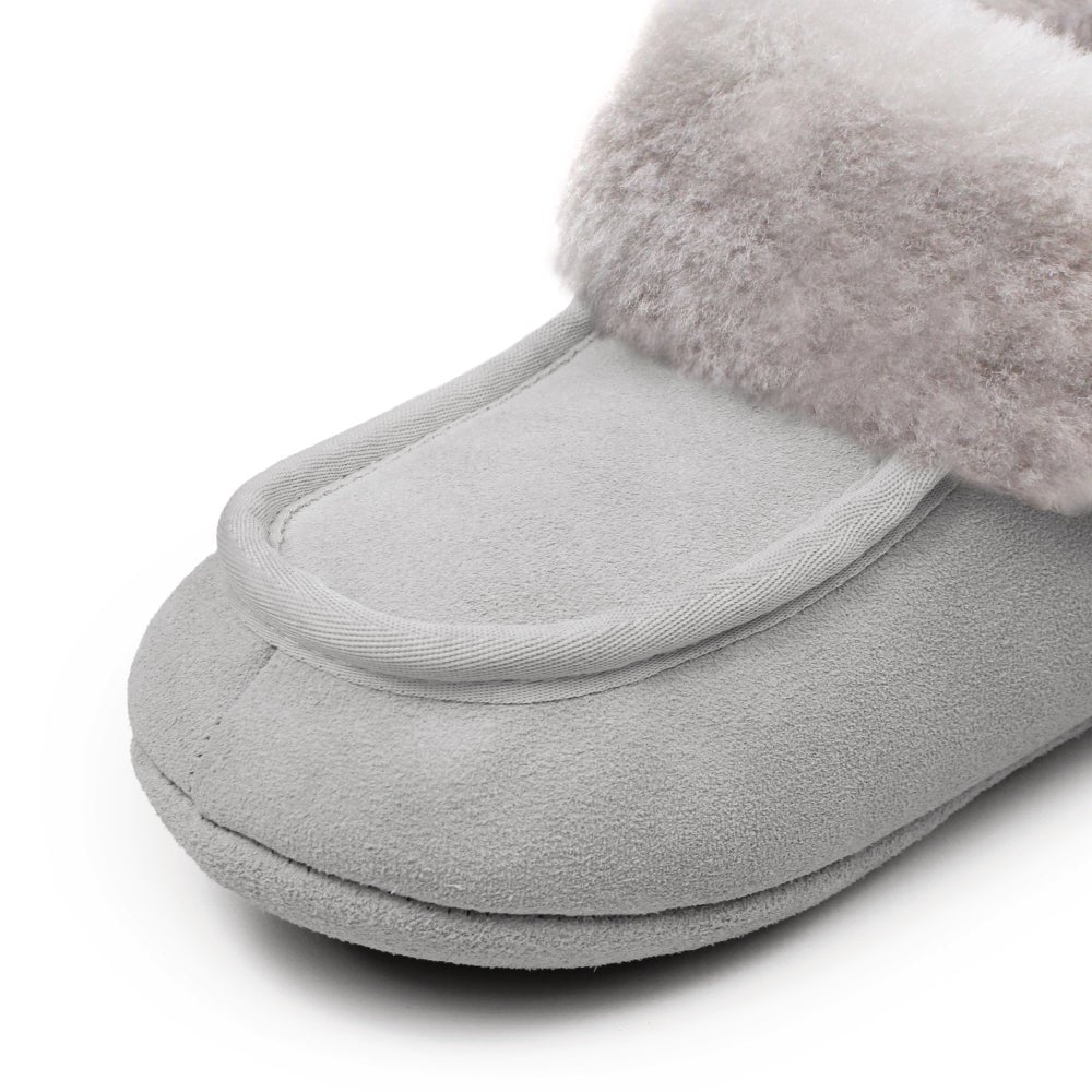 Minfot Fåreskinds Hjemmesko Sunne Lysegrå