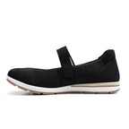 Minfot Ballerinasko med rem Joyce Dame Stretch Nubuck Sort