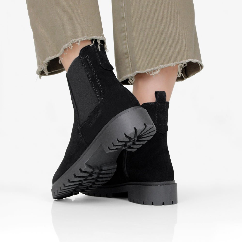 Minfot Ribe Chelsea Boots Zip Ruskind Sort