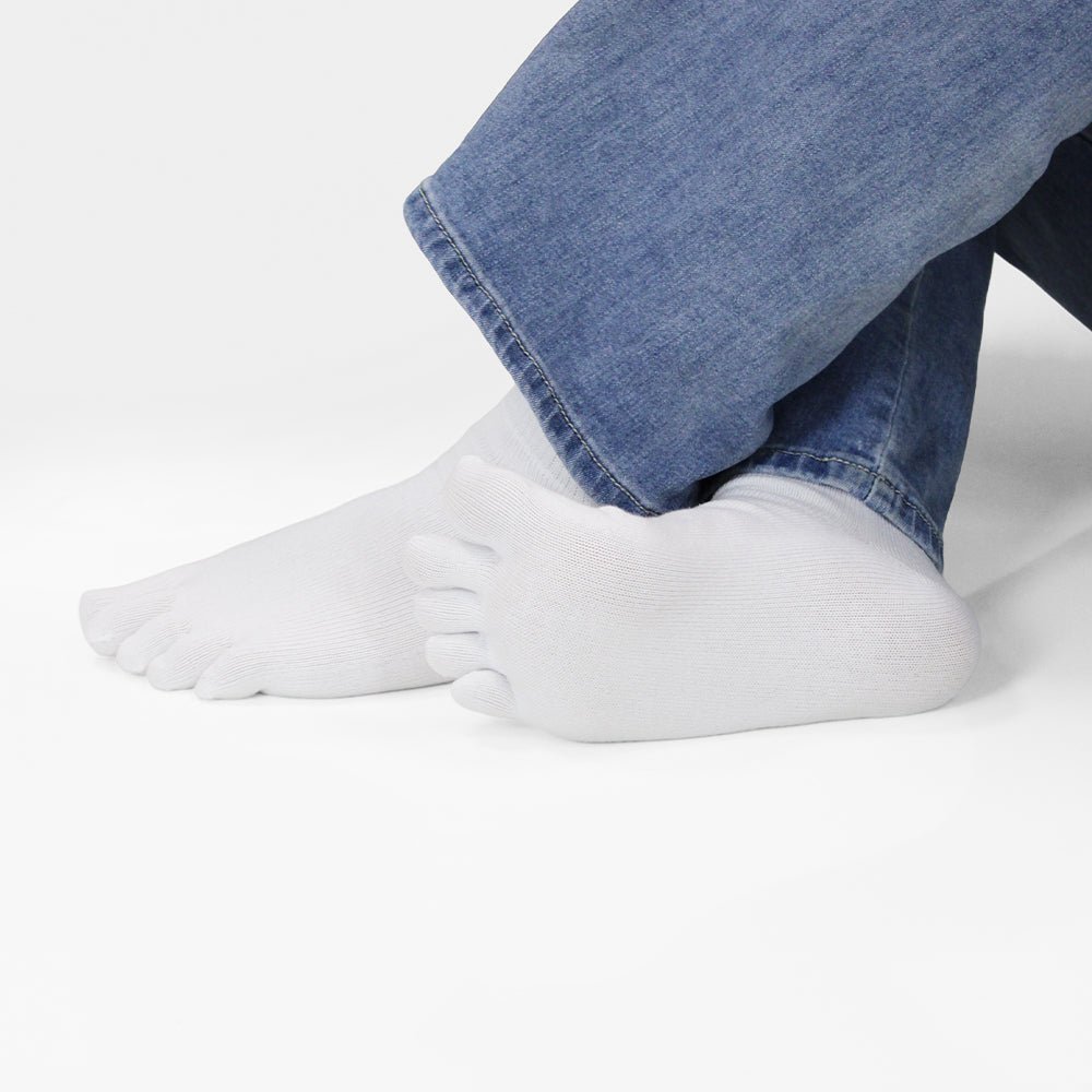 Minfot Tåstrømper bomuld hvid 1-pak