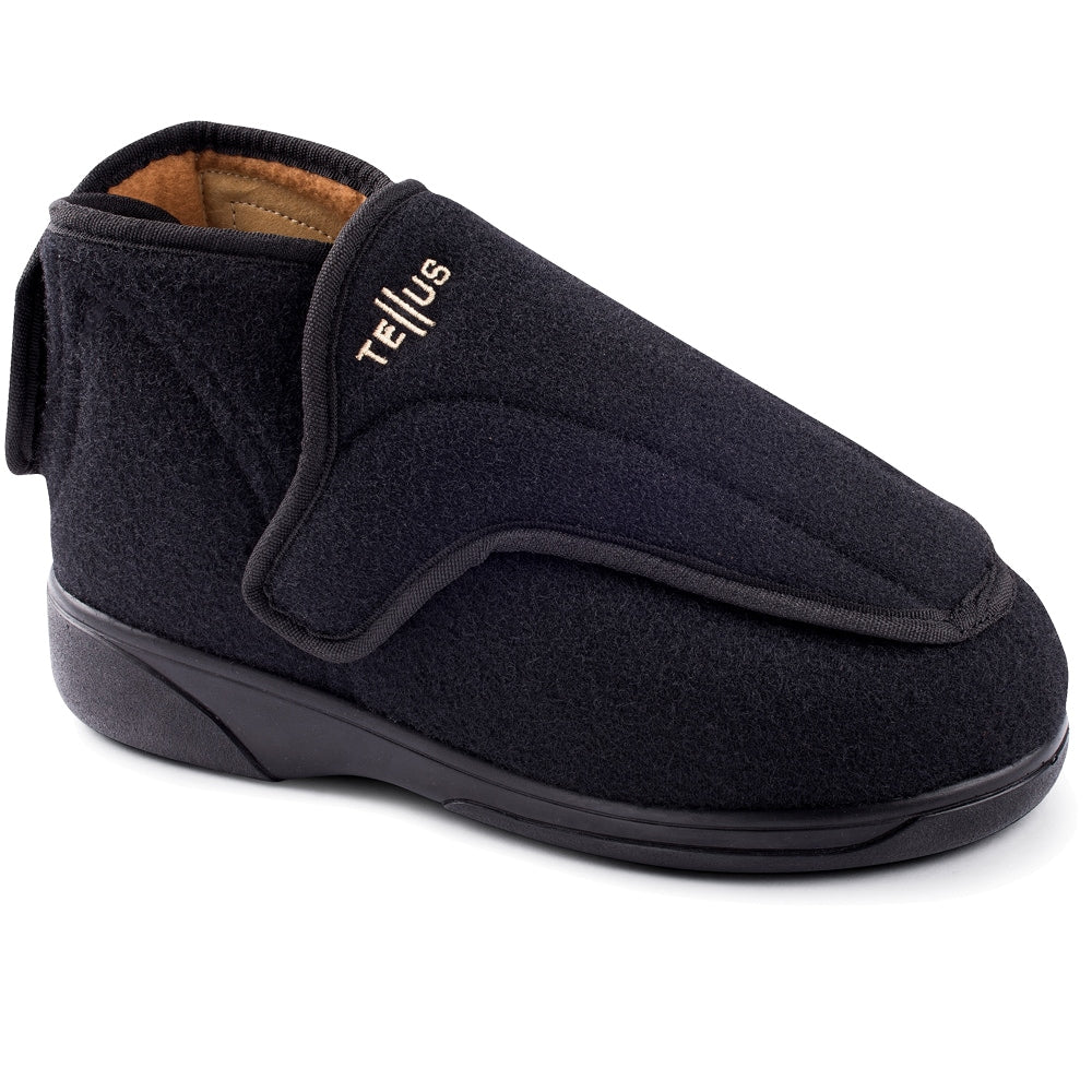 Tellus Care Titan Tøffel Sort Specialsko