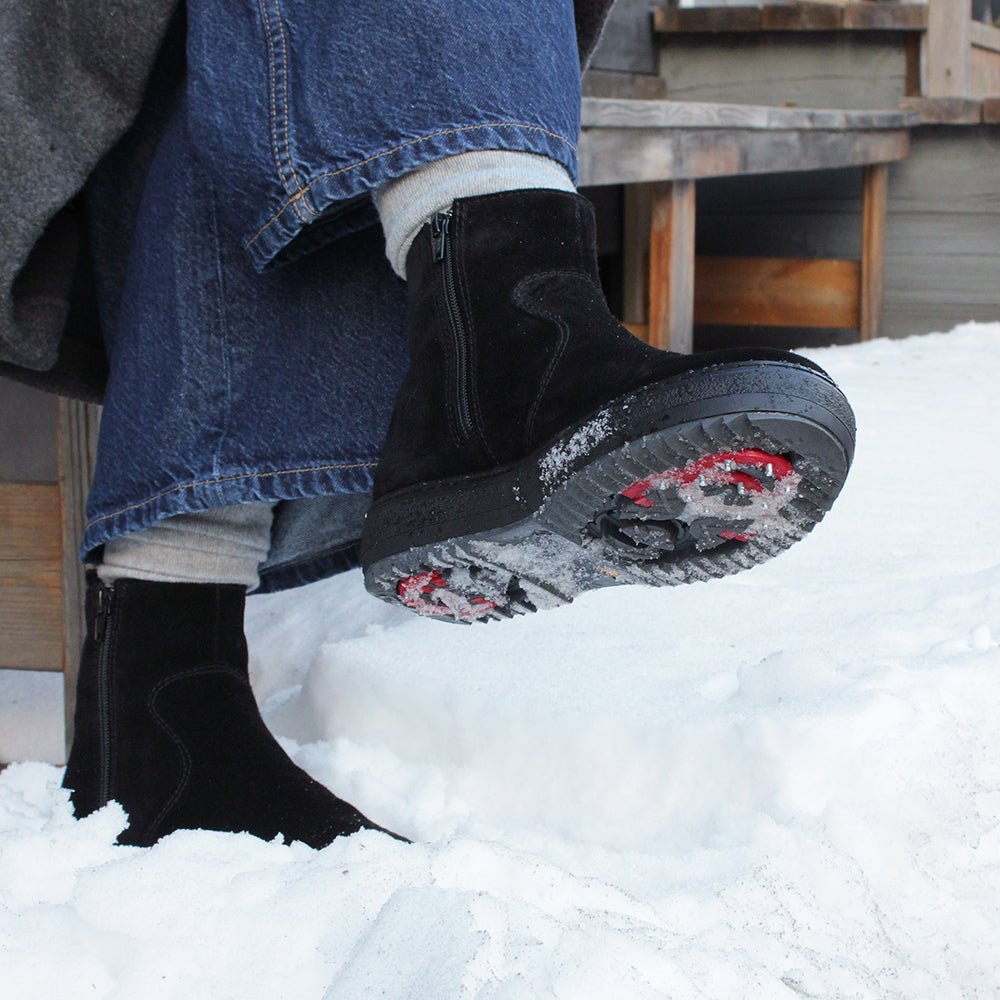 Minfot Pigsko Idre Ruskind Uld Sort