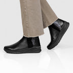 Minfot Zon Chelsea Boots med zip Stretch Læder Sort Leopard