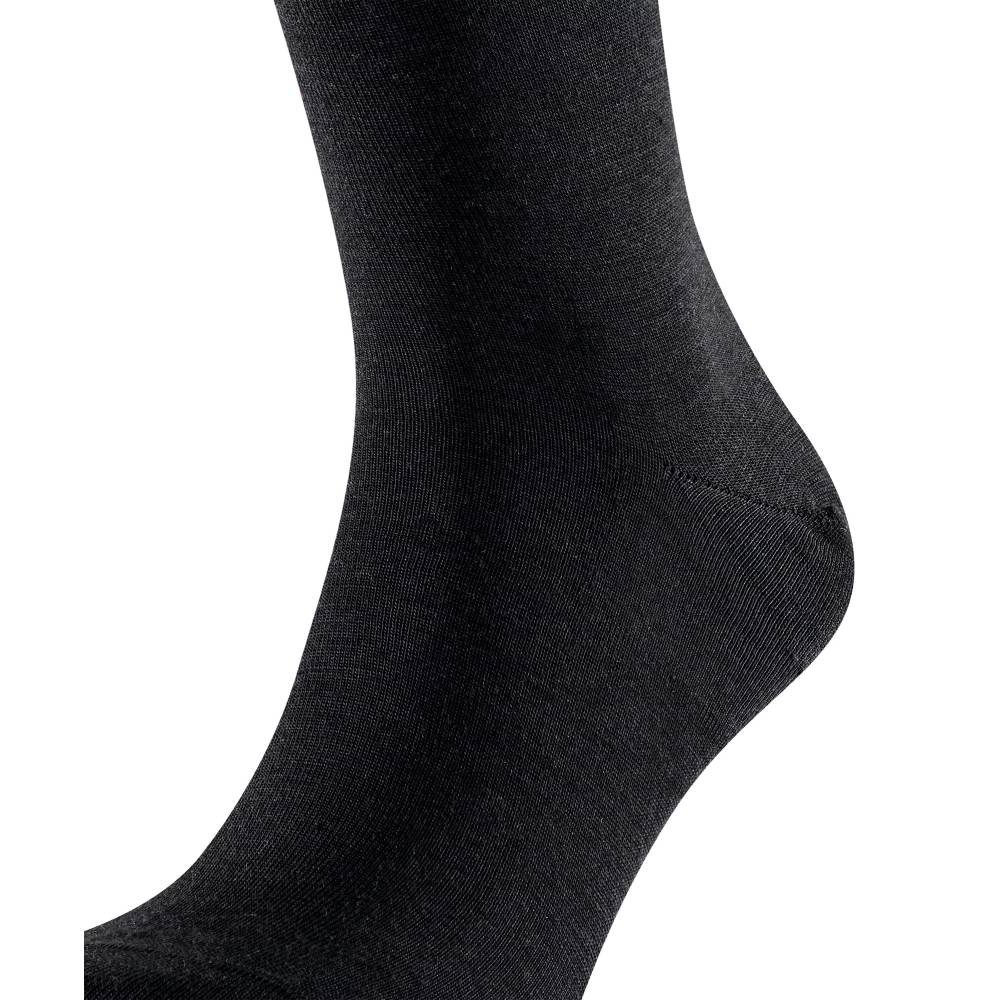 Falke Airport Knee-high Knæstrømper Merinould Herre Sort 1-pak