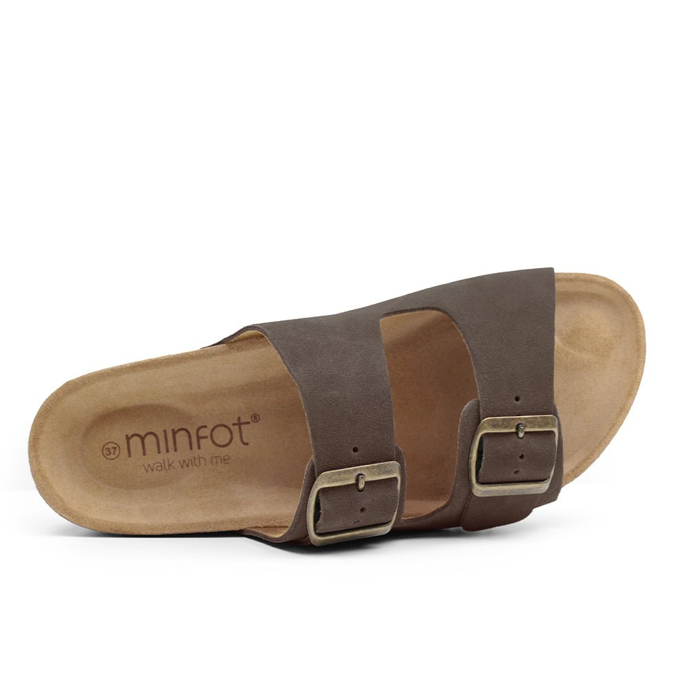 Minfot Moa Sandaler Dame Bio Ruskind Taupe