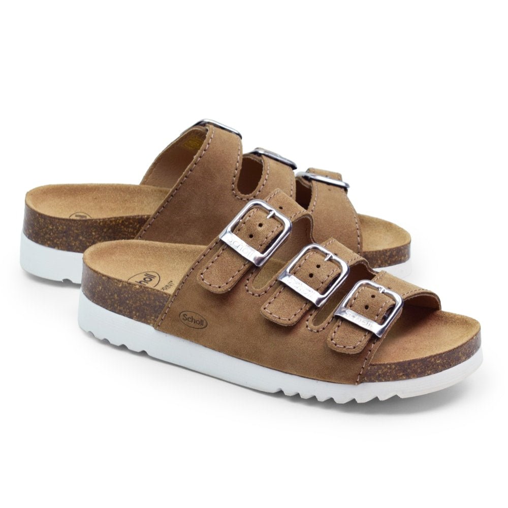 Scholl Sandal Dame Rio Ruskind Lysebrun