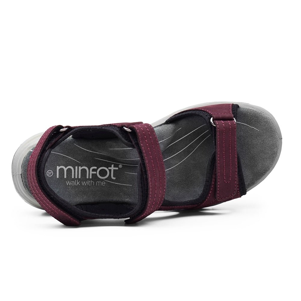Produktbild 5 - Minfot Sandaler Sandhamn Dam Nubuck Bordeaux