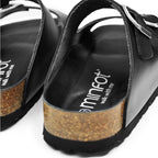 Minfot Uni Bred Biosandal Skinn Sort