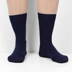 ankel-hoga-stodstrumpor-bambuviskos-komfort-navy