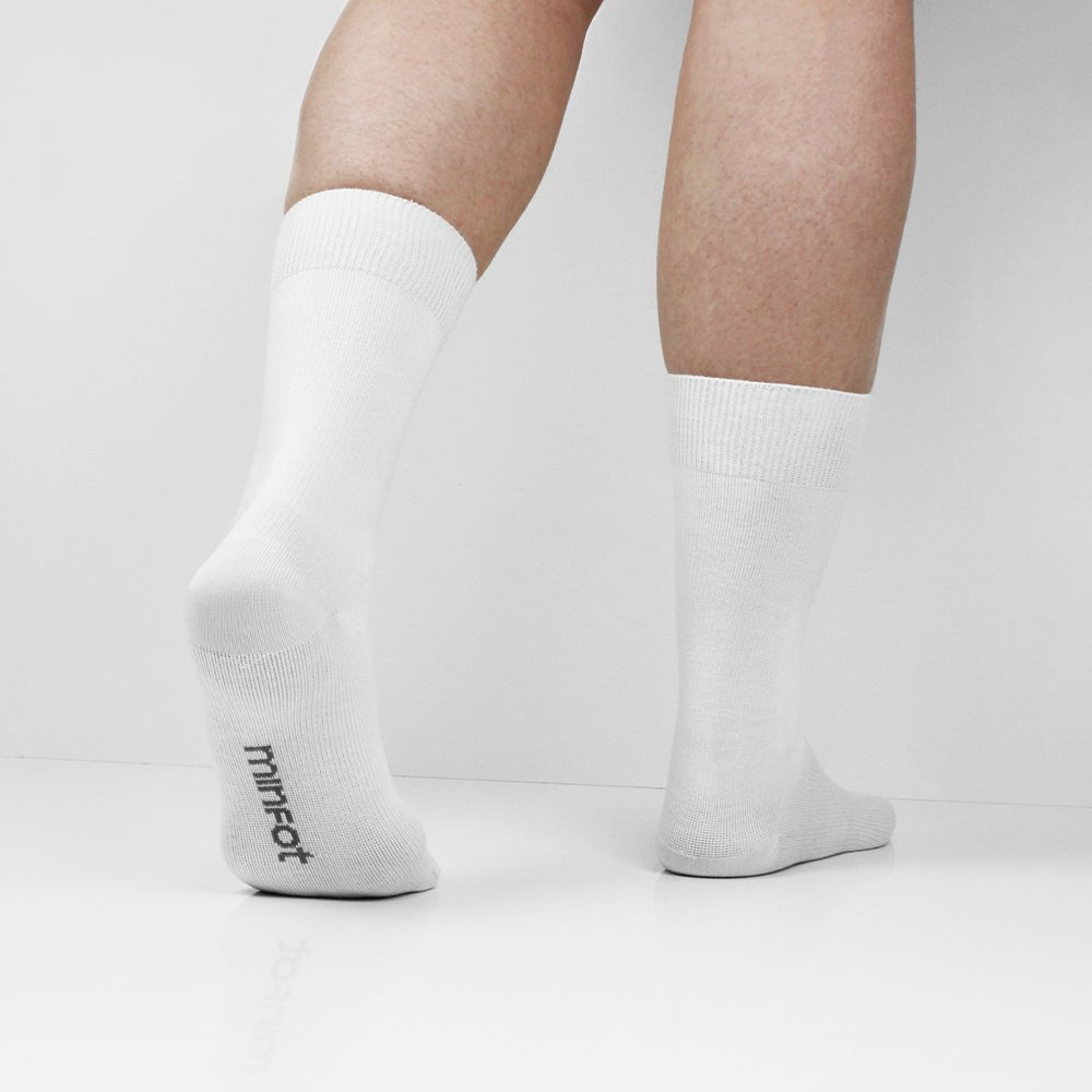 Produktbild 7 - Minfot Ankelstøttestrømper Bambus Hvid 1-pack