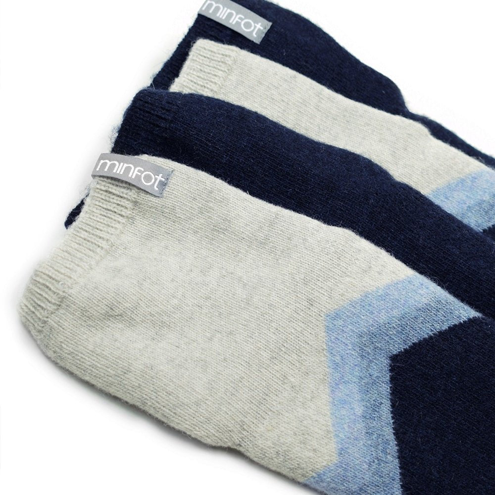 Produktbild 3 - Minfot Anti-skridstrømper Uld Cosy Iris 2-pak