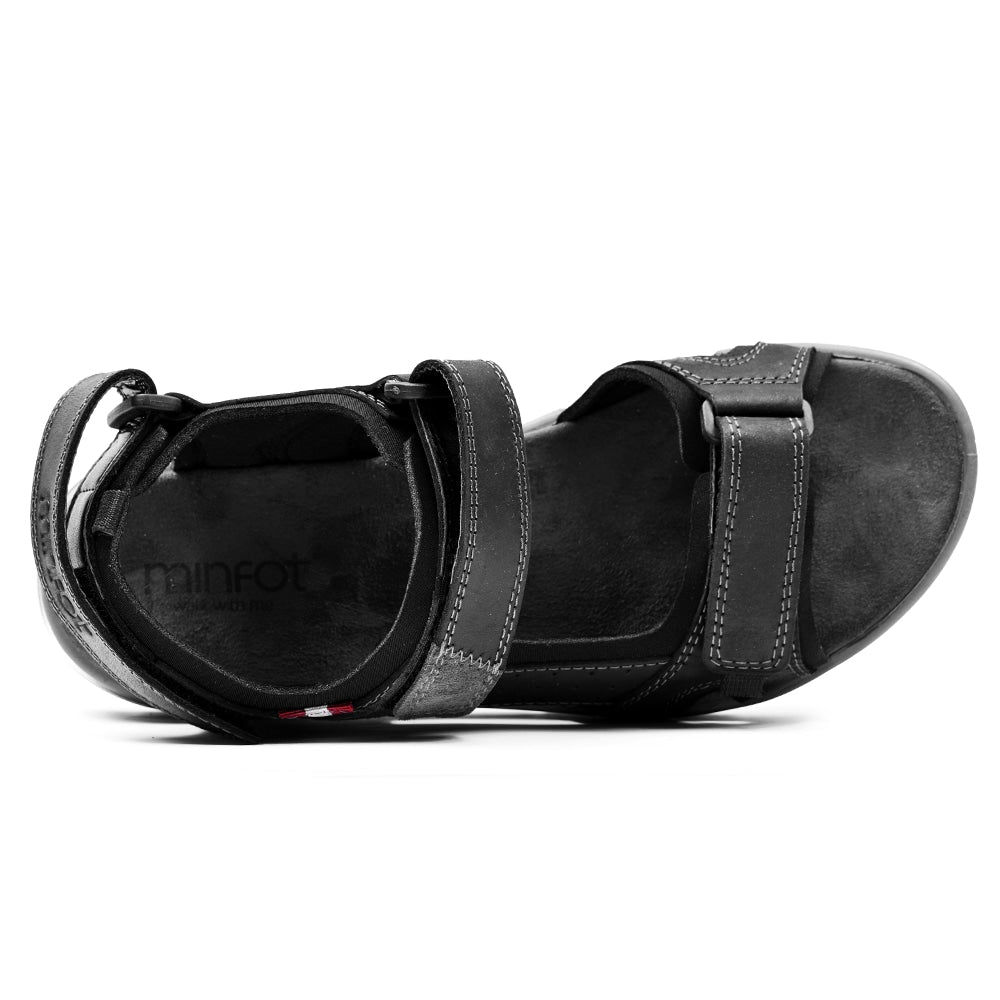 Minfot Sandaler Burensvik Herre Nubuck Sort