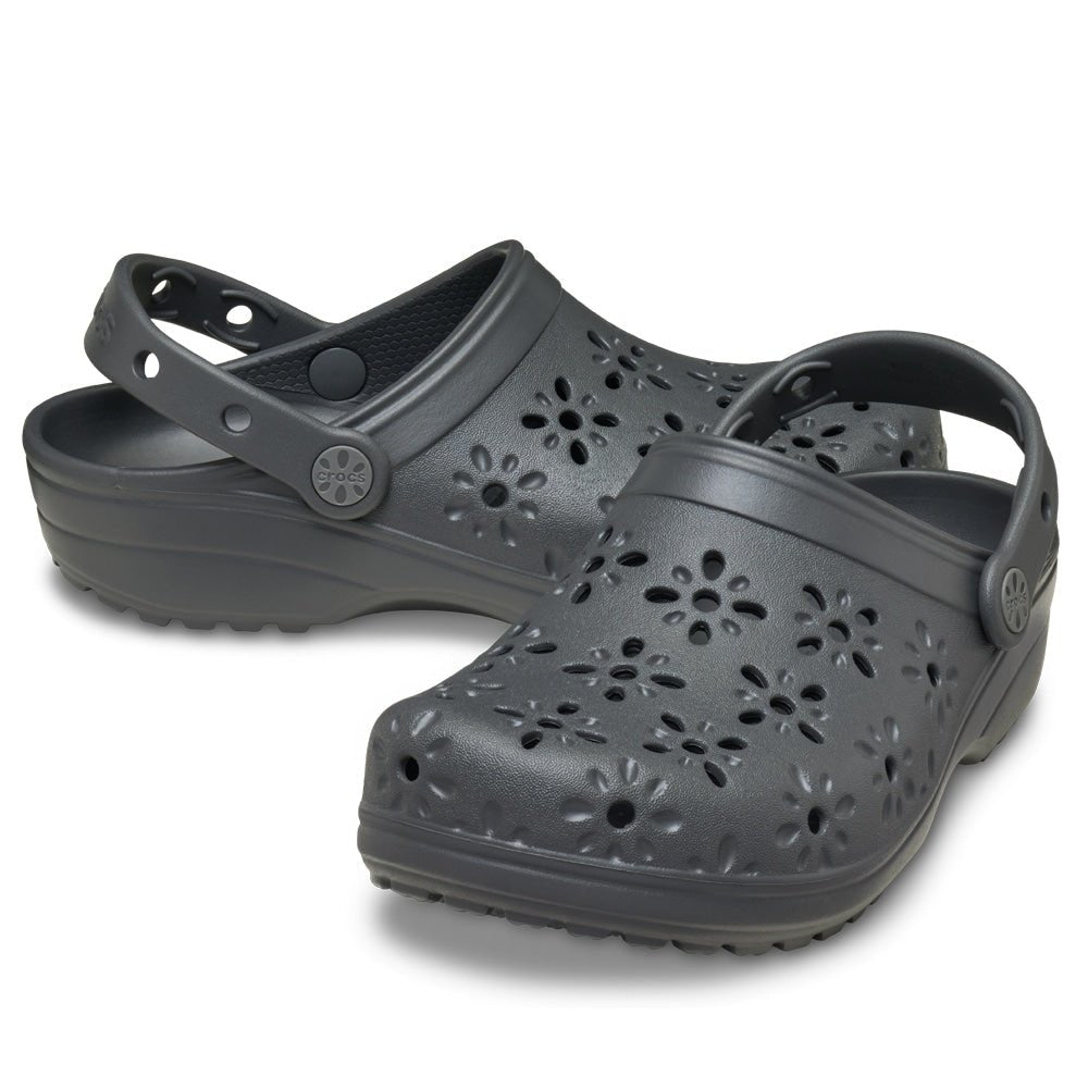 Produktbild 3 - Crocs Classic Clog Floral Cut Out Black Sand