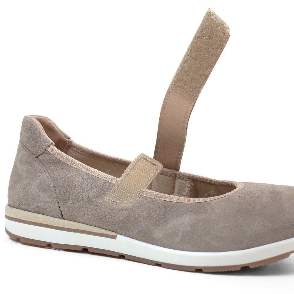Produktbild 8 - Minfot Ballerinaskor med rem Joyce Stretch Nubuck Stone