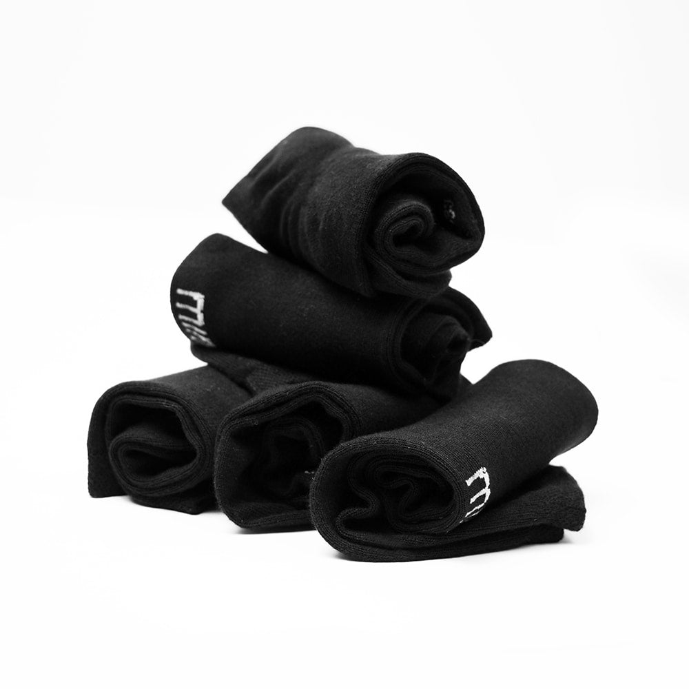 Produktbild 7 - Minfot Bambustrumpor Sneaker Sensitive  Svart 5-Pack