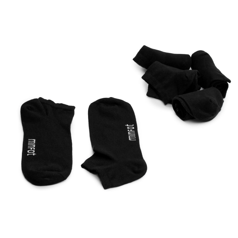 Minfot Bambusstrømper Sneaker Sensitive Sort 5-Pak